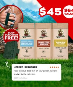 Dr. Squatch Moisturizing 3-Pack Body Wash + FREE Body Scrubber
