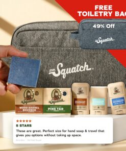 Dr. Squatch Moisturizing Carry On Duo and a FREE Toiletry Bag
