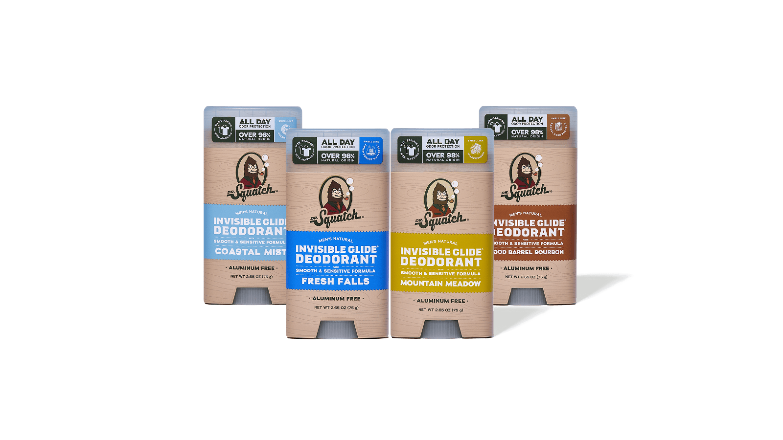 Dr. Squatch Moisturizing Invisible Glide 4-Pack