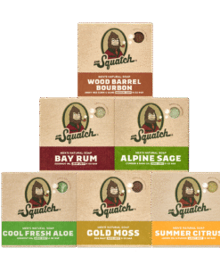 Dr. Squatch Moisturizing Bar Soap 6-Pack with Free Travel Case