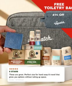Dr. Squatch Moisturizing Carry On Trio - FREE Toiletry Bag