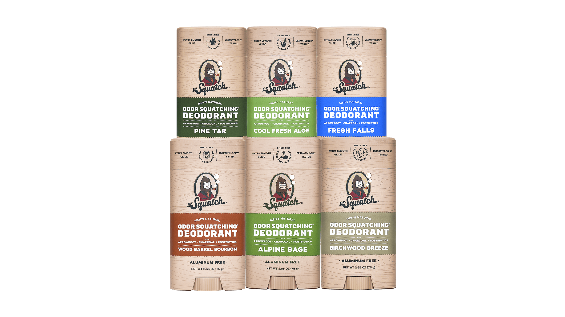Dr. Squatch Moisturizing Deodorant 6-Pack